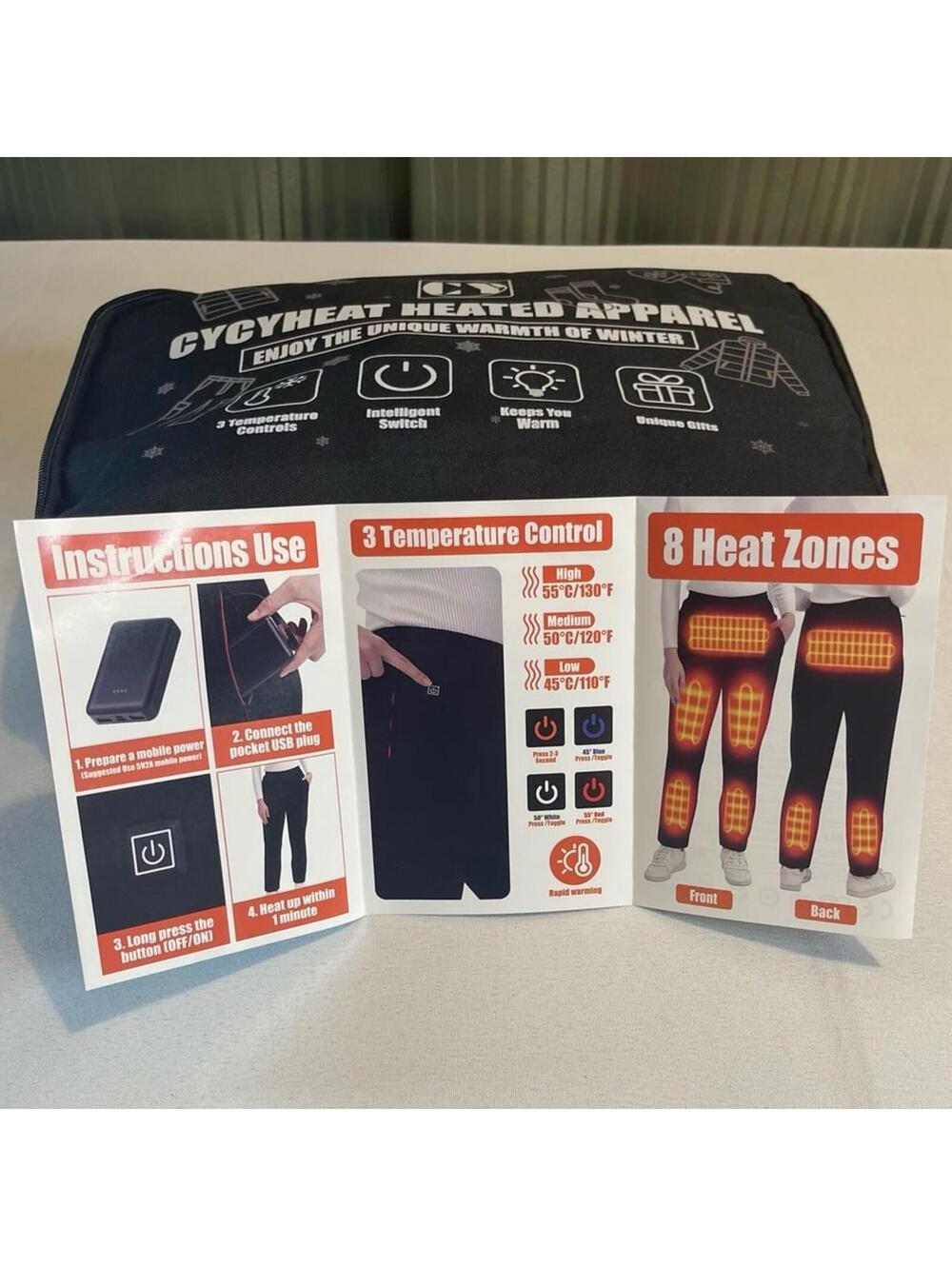 New - Women’s Heated Pants - Black - XXL
